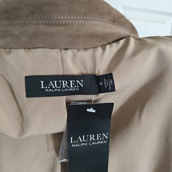 Ralph Lauren Women's Tan Suede Blazer - Picture 4 of 5